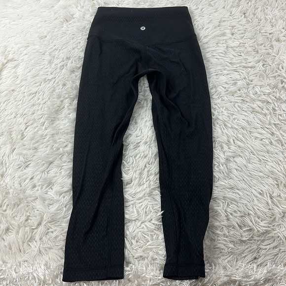 Lululemon Align Crop *21" Diverge Emboss Black - Picture 4 of 5